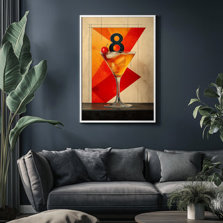 8 Cocktails Wall Art Print — Classic Cocktail Collection Poster