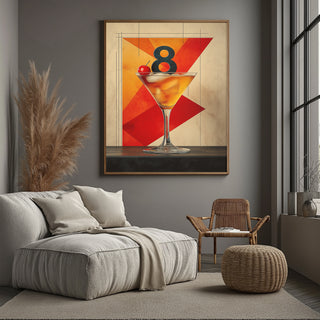 8 Cocktails Wall Art Print — Classic Cocktail Collection Poster