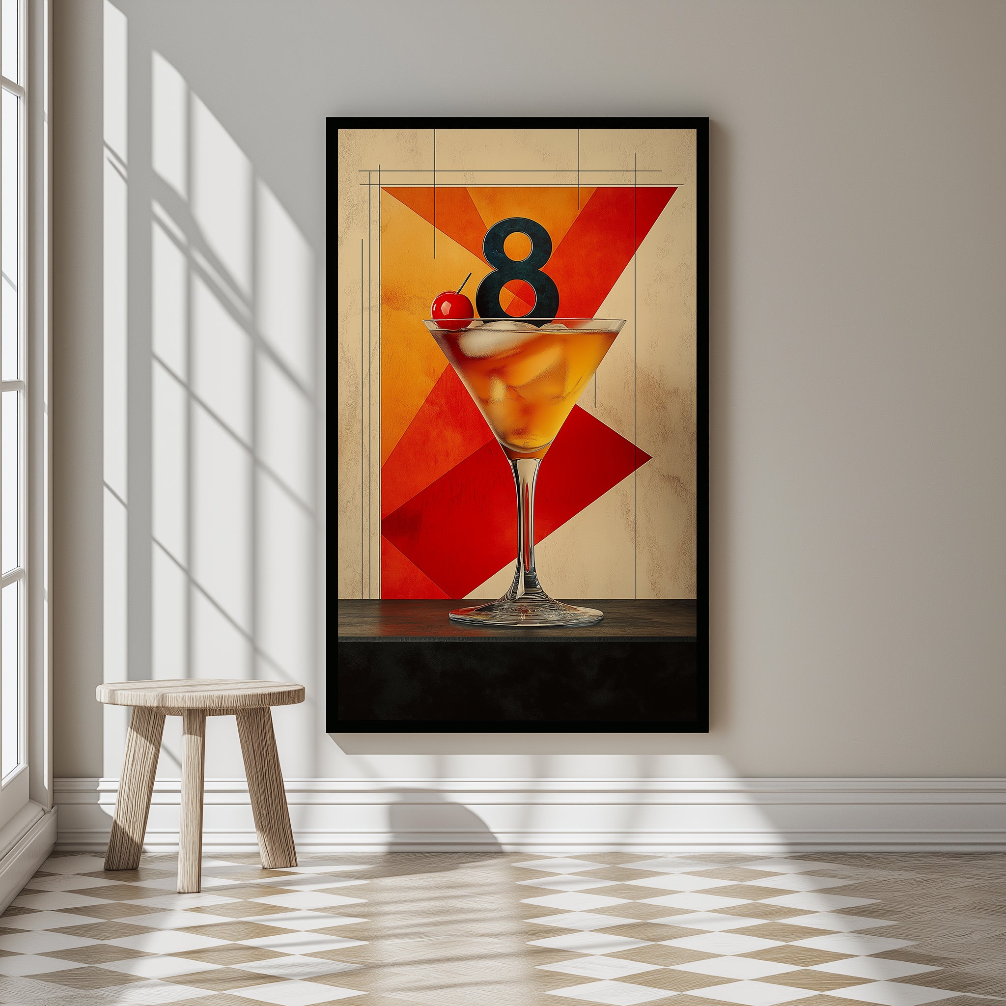8 Cocktails Wall Art Print — Classic Cocktail Collection Poster