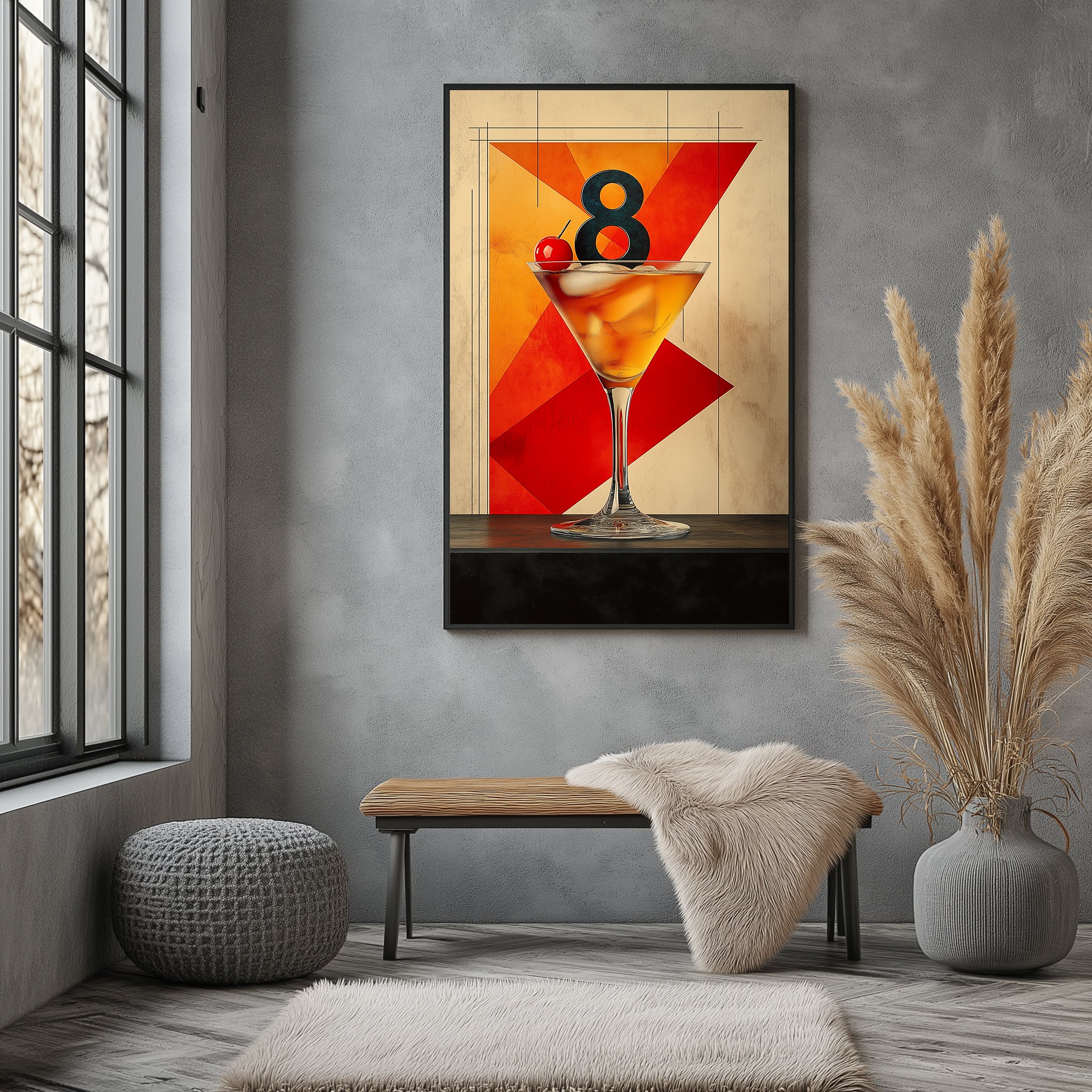 8 Cocktails Wall Art Print — Classic Cocktail Collection Poster