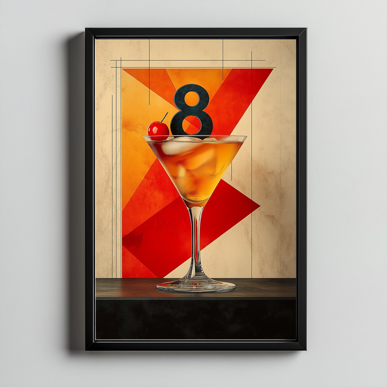 8 Cocktails Wall Art Print — Classic Cocktail Collection Poster