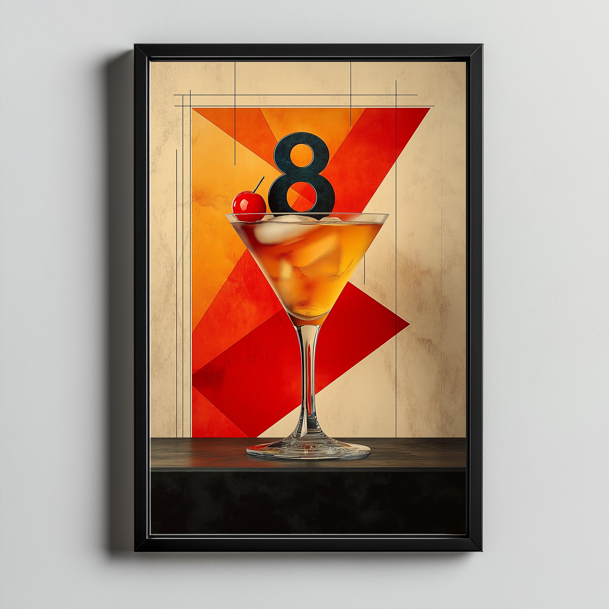 8 Cocktails Wall Art Print — Classic Cocktail Collection Poster