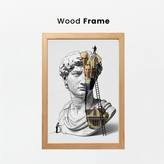 American Gothic Roots — Surreal David Bust Wall Art Print