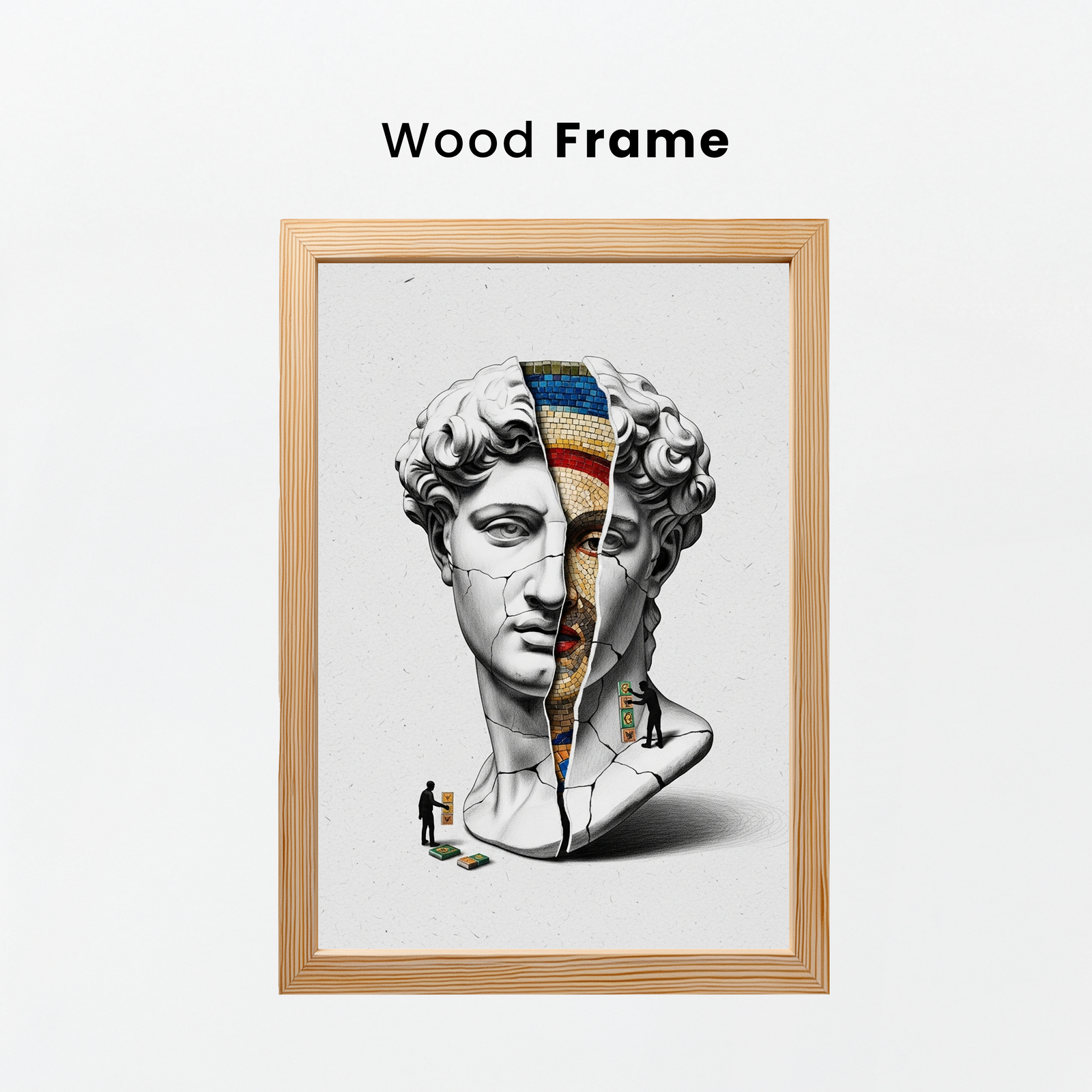 Mosaic — Surreal David Bust Wall Art Print