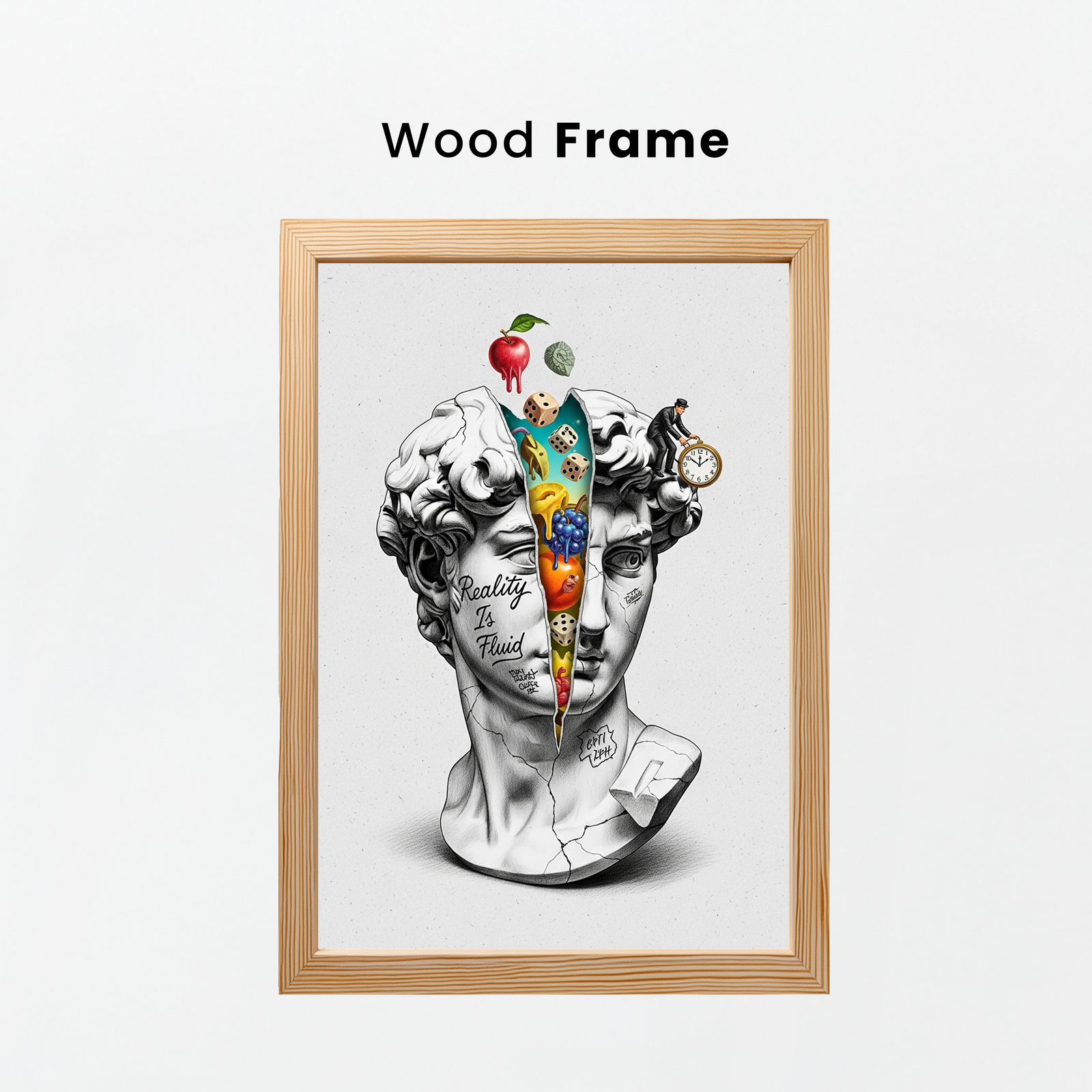 Reality is Fluid — Surreal David Bust Wall Art Print