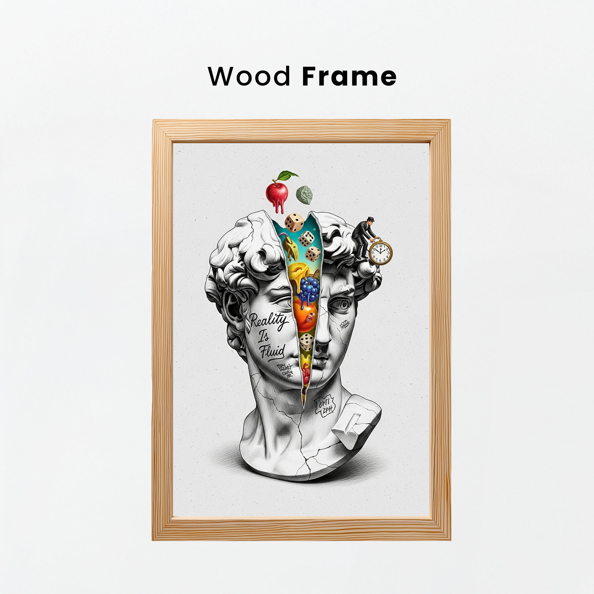 Reality is Fluid — Surreal David Bust Wall Art Print