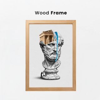 Logos Parthenon — Surreal Philosopher Bust Wall Art Print
