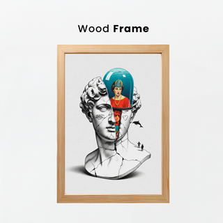 Aquarium Mind — Surreal David Bust Wall Art Print