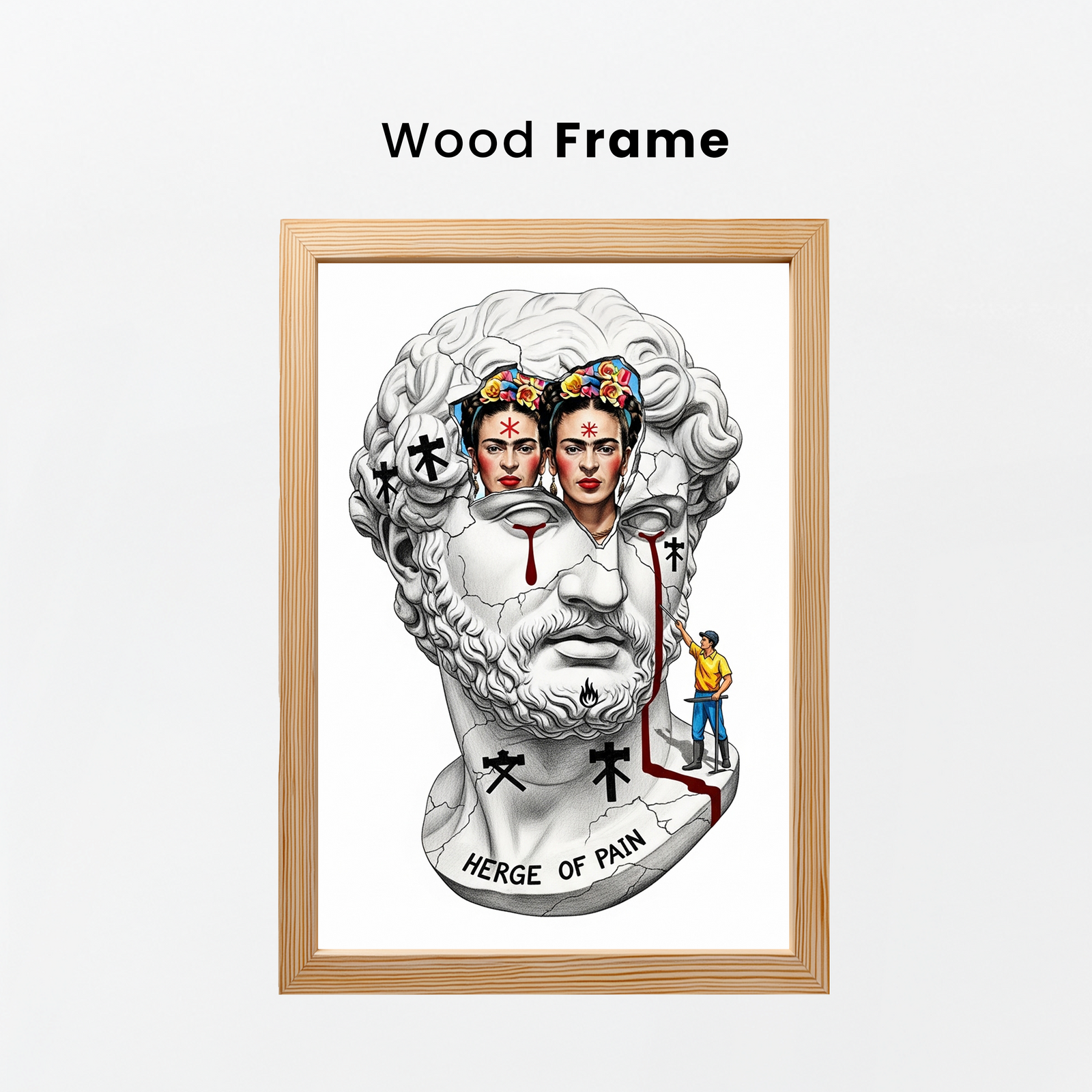Heritage of Pain — Frida Kahlo Inspired Wall Art Print