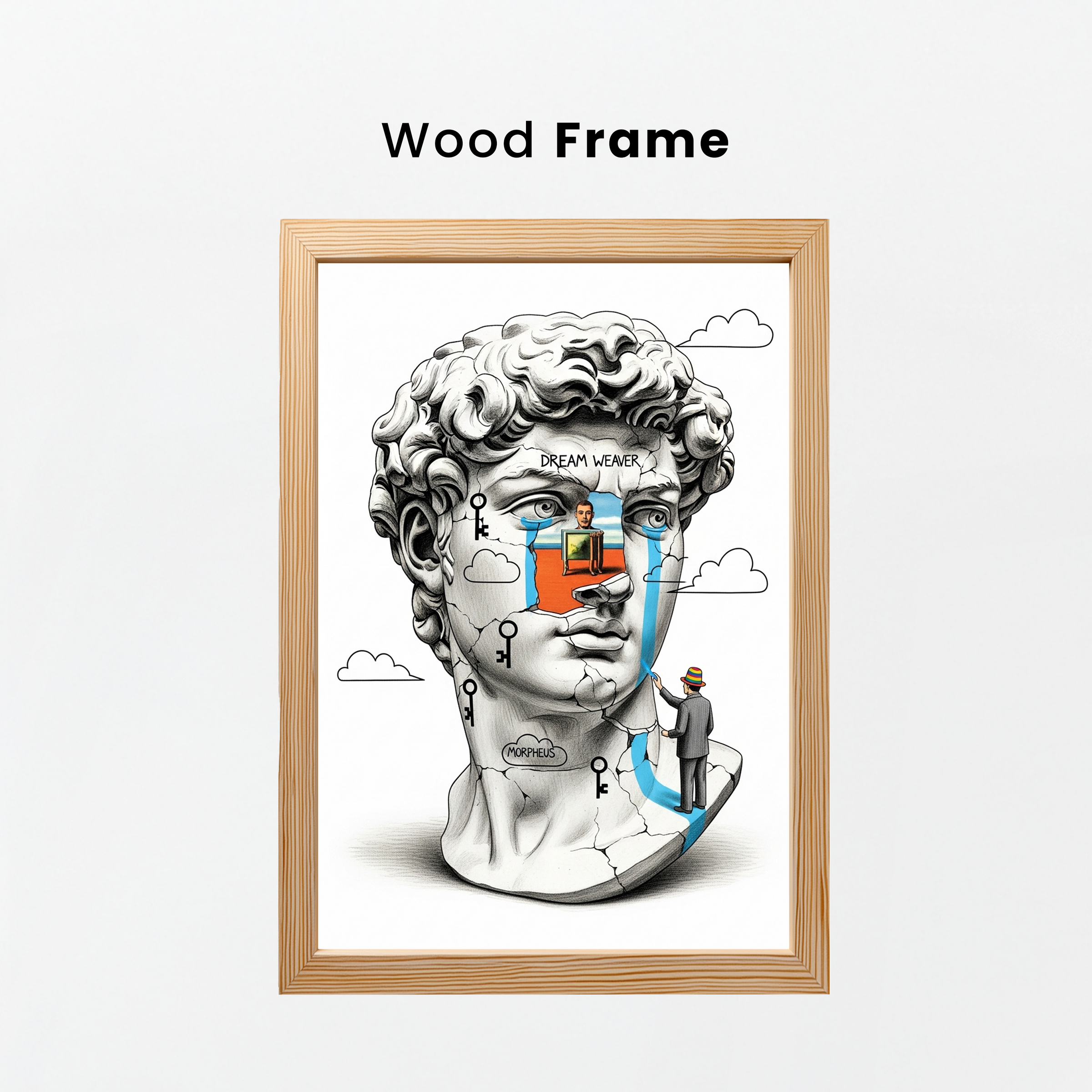 Dream Weaver Morpheus — Surreal David Bust Wall Art Print