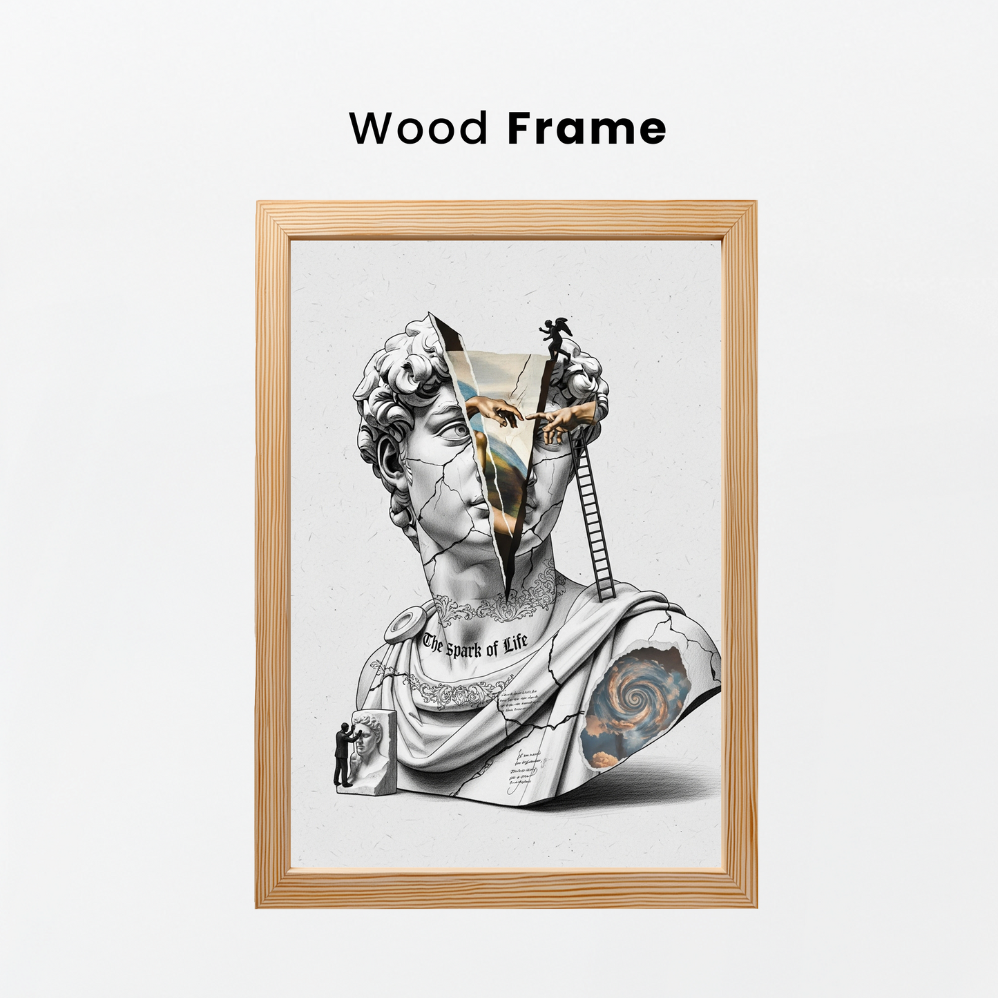 The Spark of Life: Michelangelo Tablo Boyutlarında ve Yüksek Kaliteli Poster