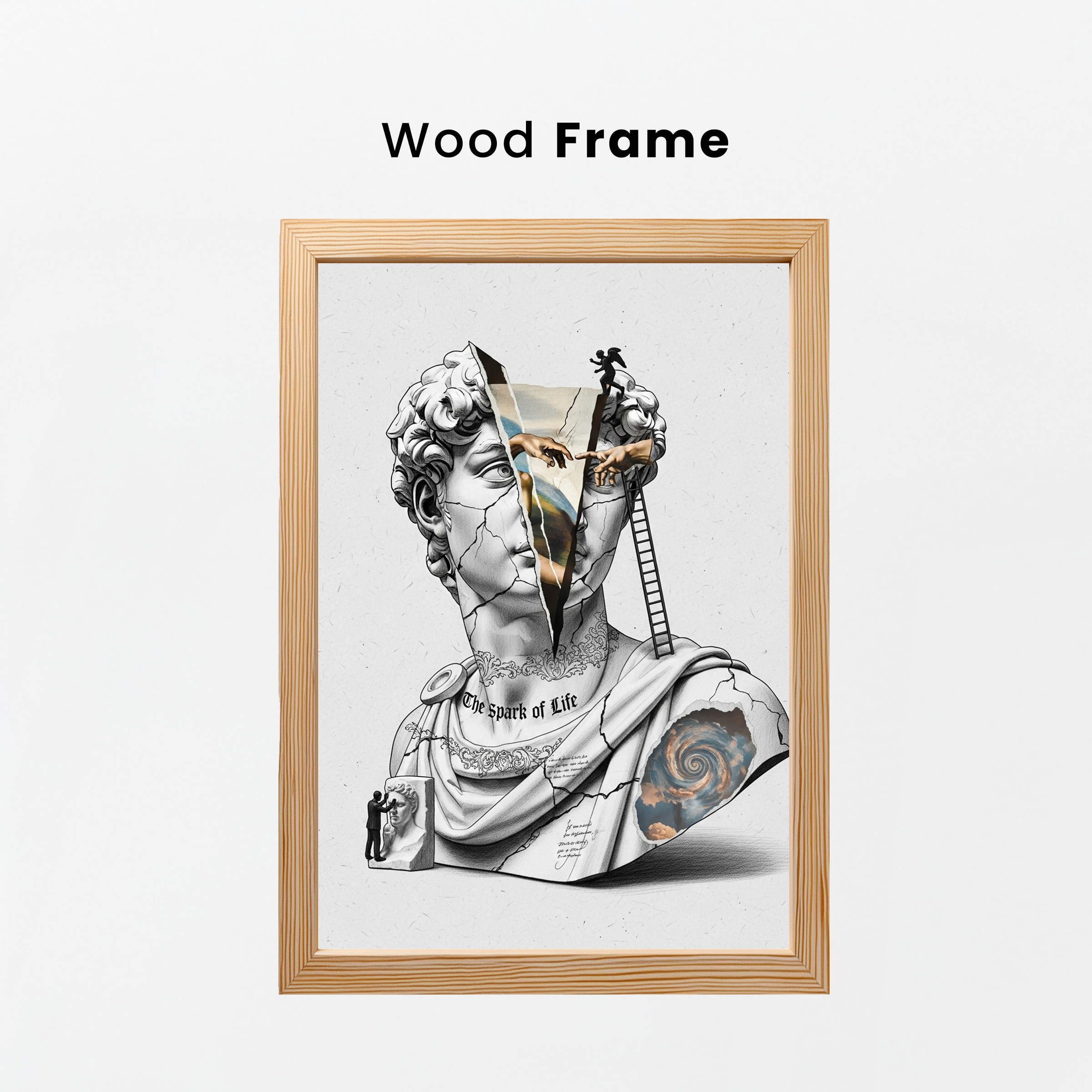 The Spark of Life — Michelangelo's Creation of Adam Wall Art Print