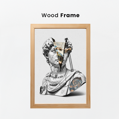 The Spark of Life: Michelangelo Tablo Boyutlarında ve Yüksek Kaliteli Poster