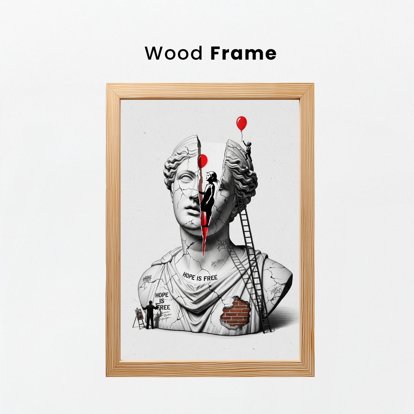 Hope is Free: Banksy Tablo Boyutlarında ve Yüksek Kaliteli Poster