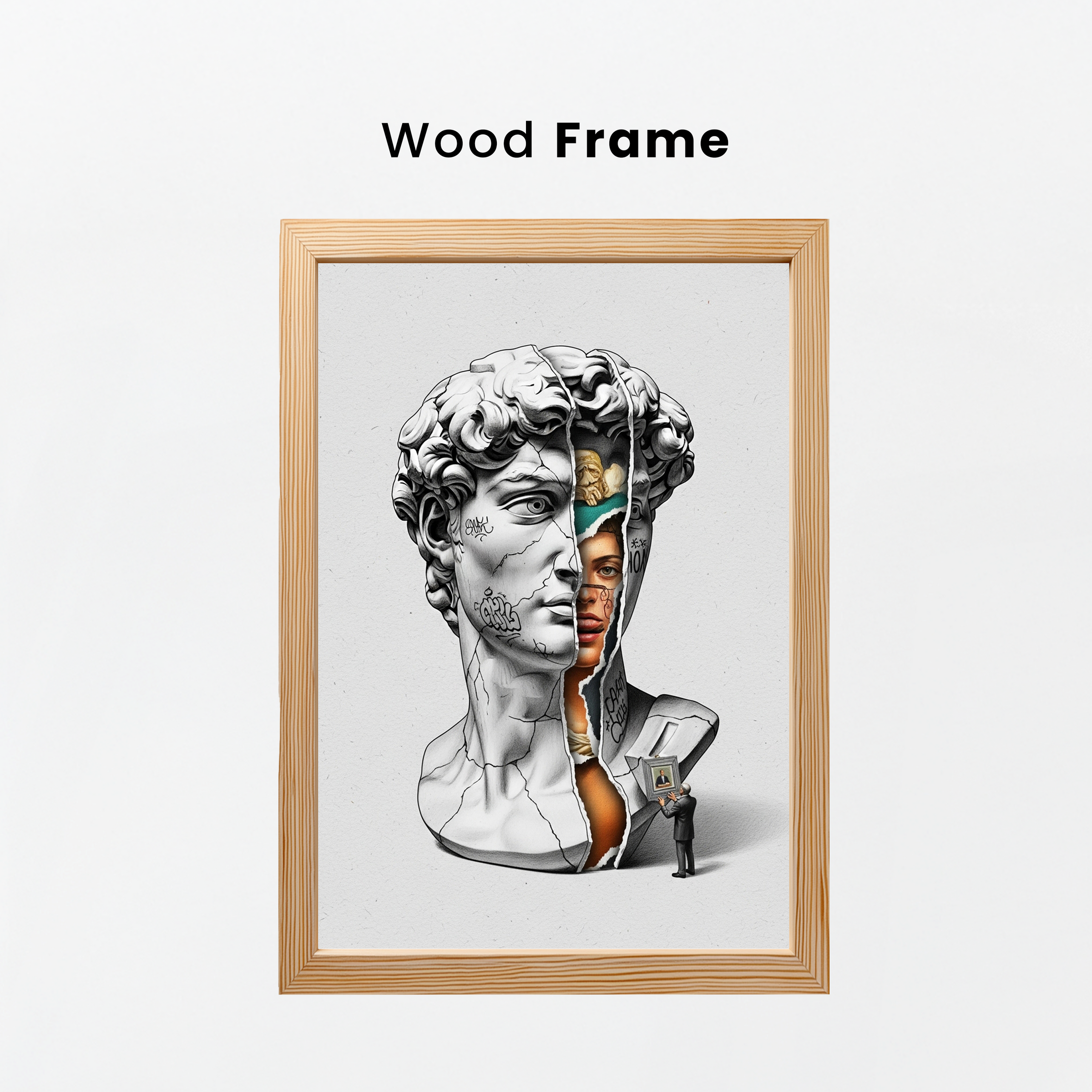 Layers — Surreal David Bust Wall Art Print