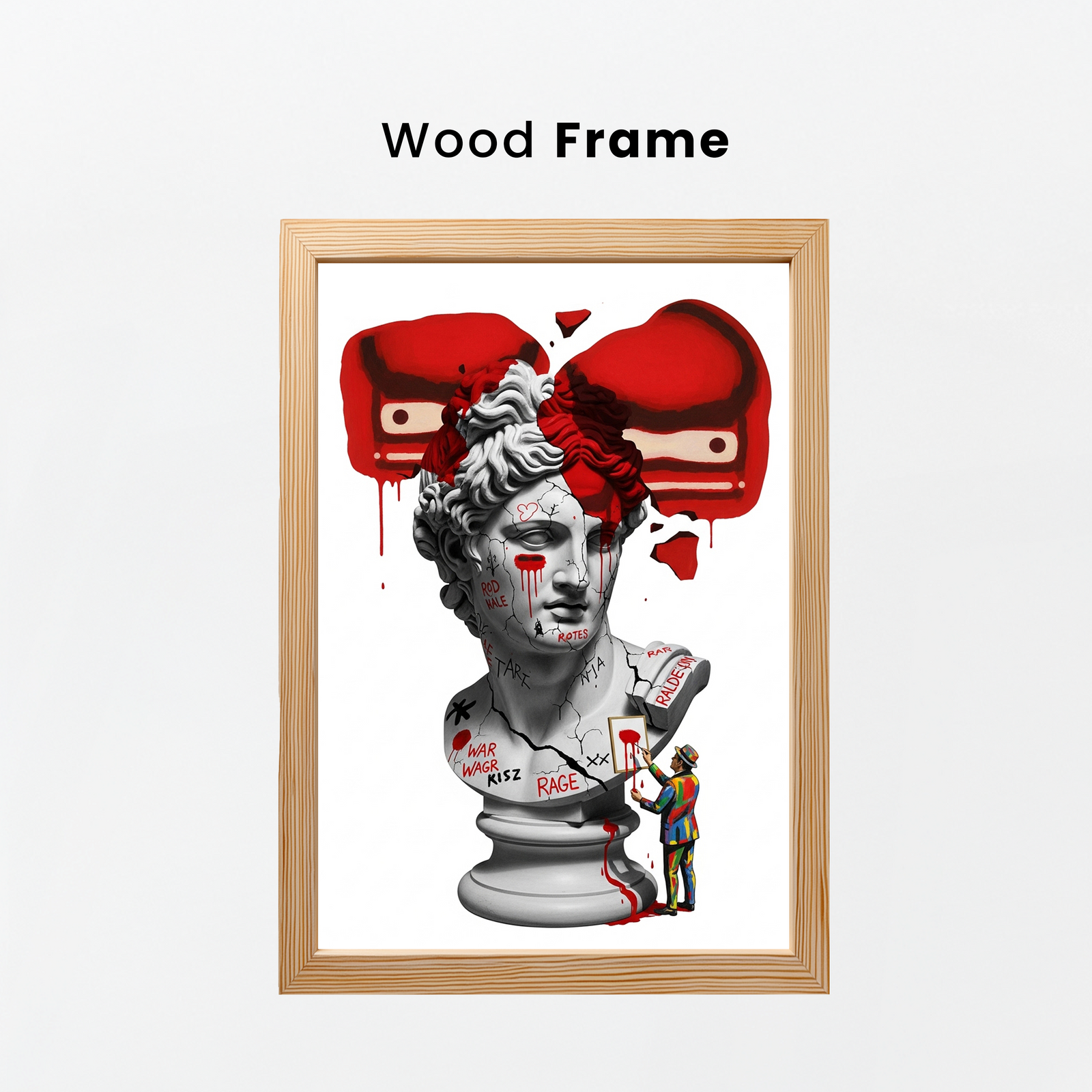 Rage Boxer — Surreal Apollo Bust Wall Art Print