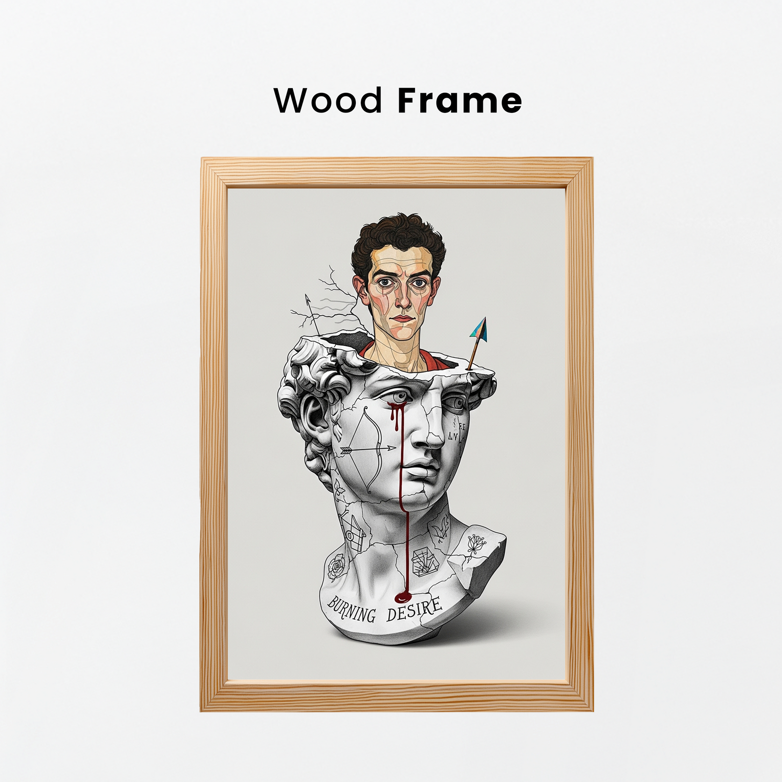 Burning Desire — Egon Schiele Inspired Wall Art Print