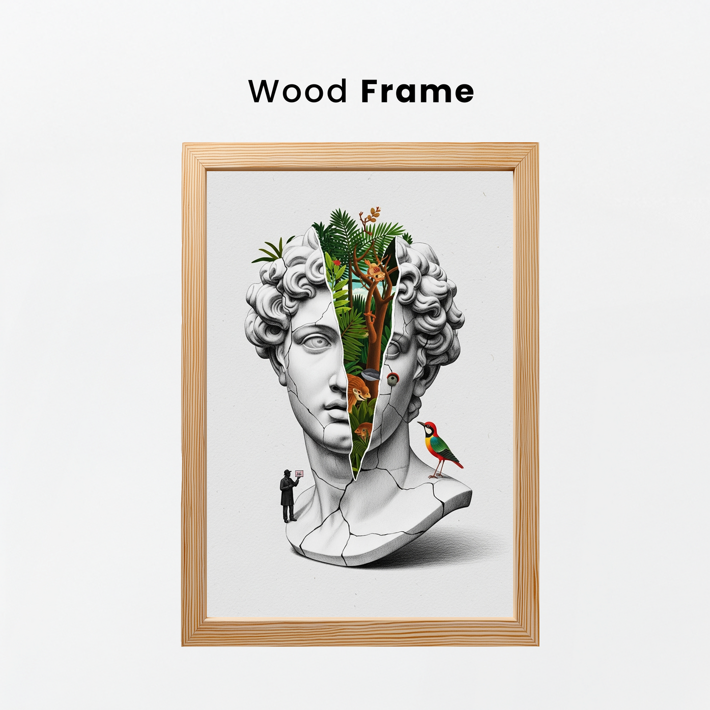 Doğa Kolajı - Sürrealist Tablo Boyutlarında ve Yüksek Kaliteli Poster