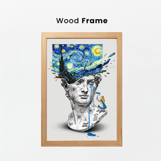 We're All Mad Here Van Gogh — Surreal Self-Portrait Wall Art Print