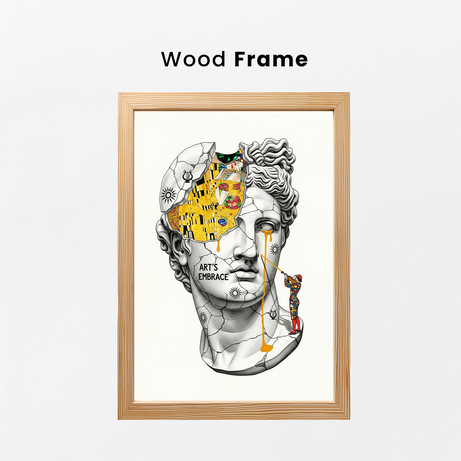 Art's Embrace — Gustav Klimt Inspired Wall Art Print
