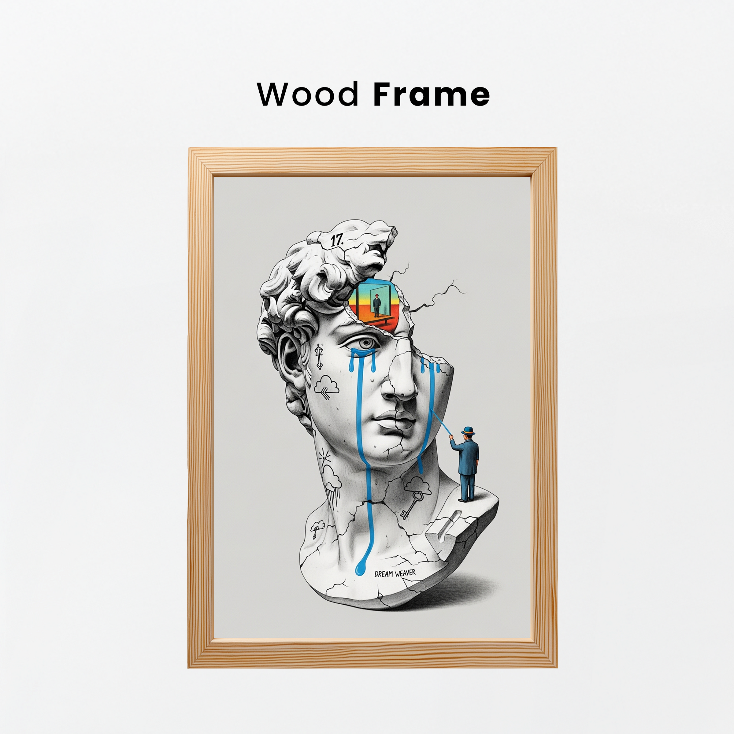 Dream Weaver V.2 — Surreal David Bust Wall Art Print