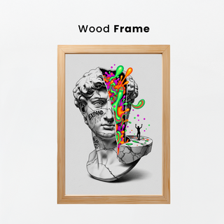 Expand Pop Art — Surreal David Bust Wall Art Print