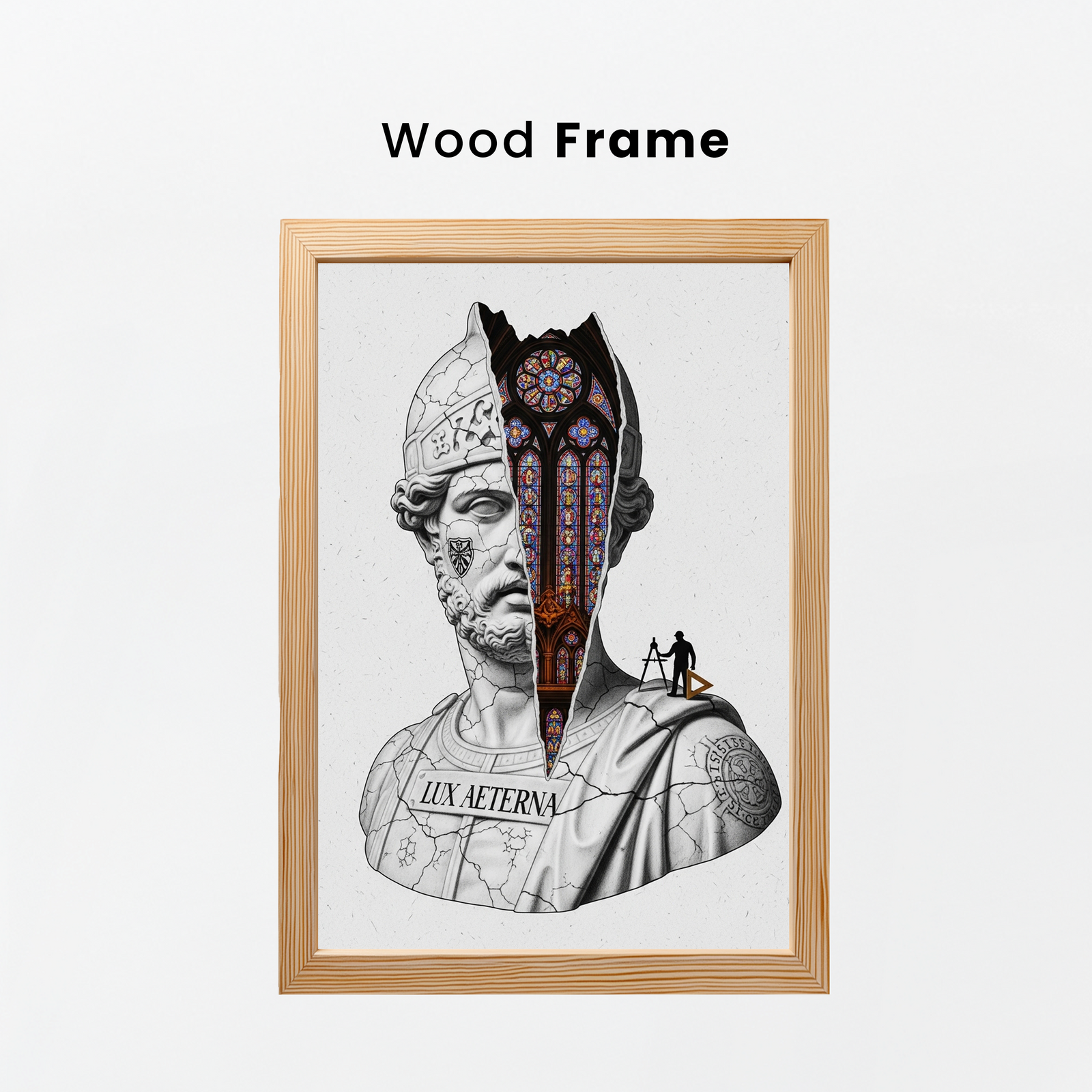 Lux Aeterna — Surreal Roman Bust Wall Art Print