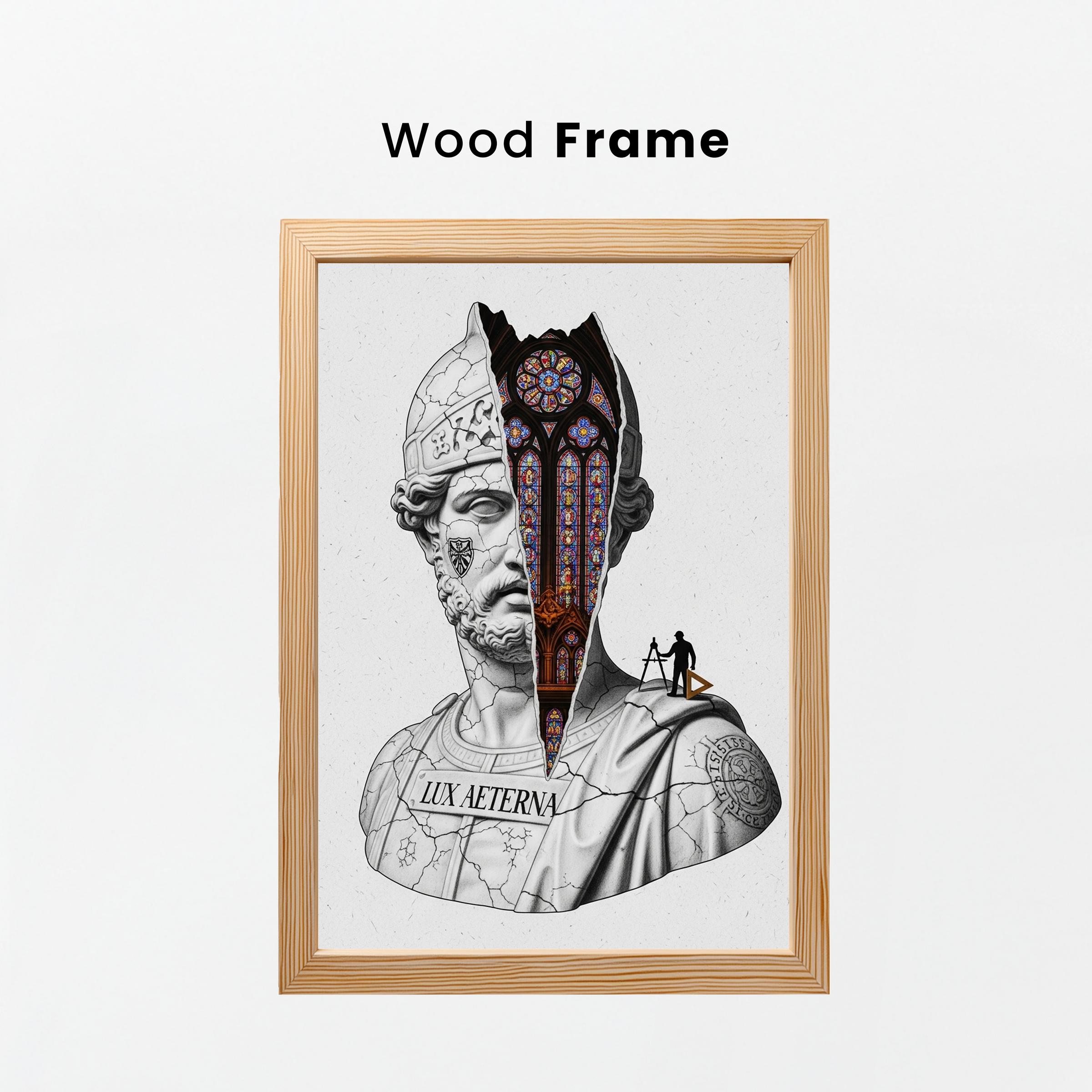 Lux Aeterna — Surreal Roman Bust Wall Art Print