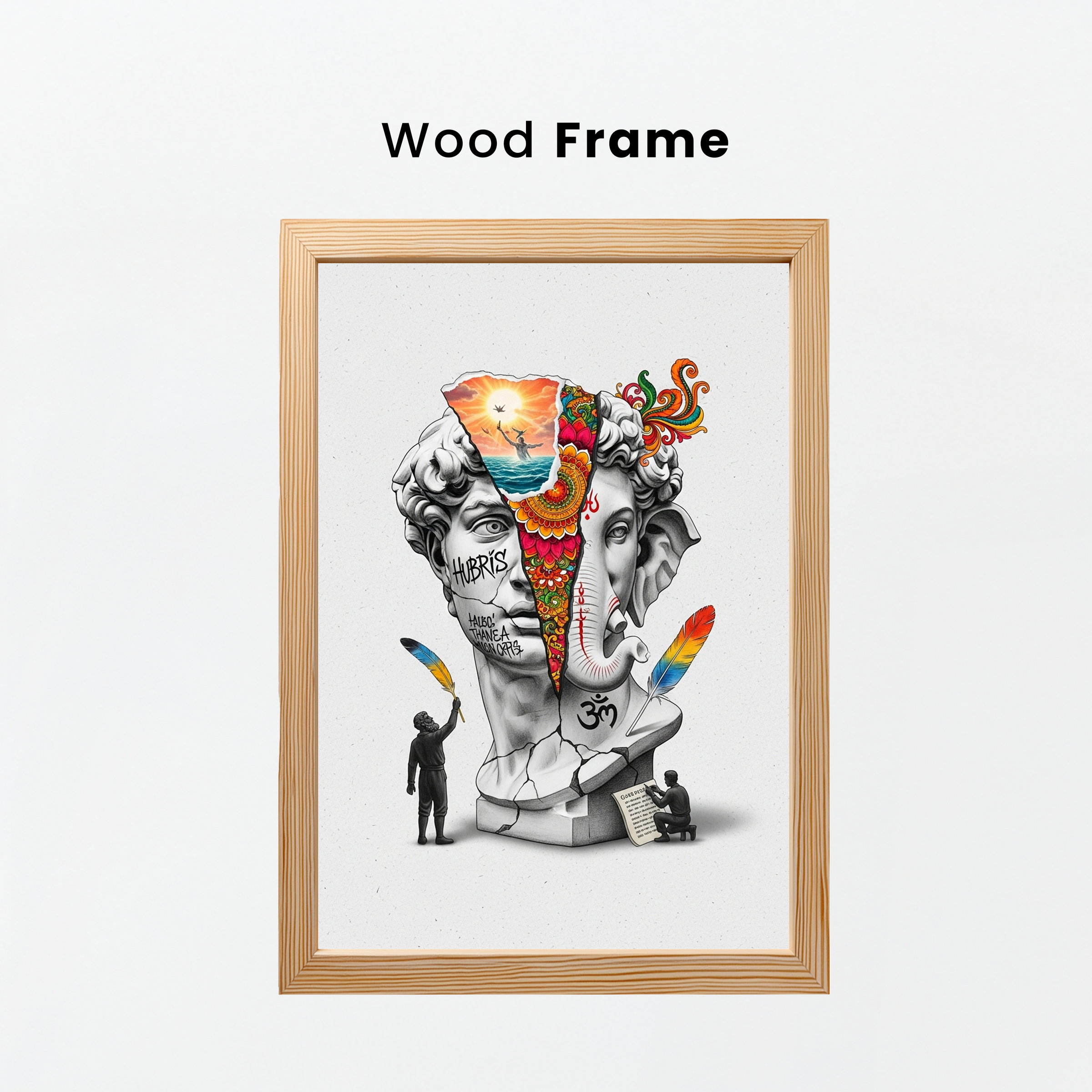 Hubris & Ganesha — Surreal David Bust Wall Art Print