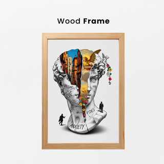 Anxiety & Faith — Surreal David Bust Wall Art Print