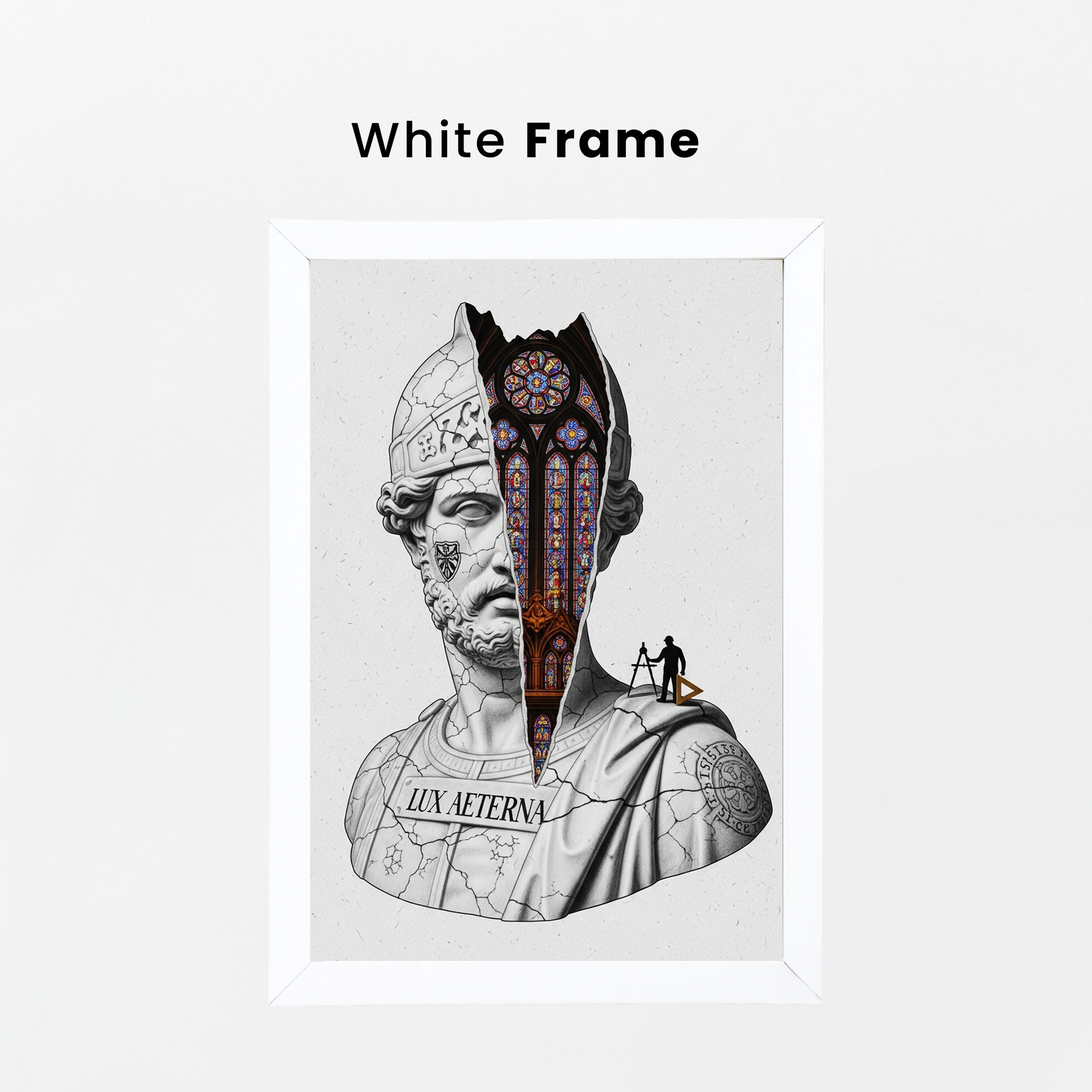 Lux Aeterna — Surreal Roman Bust Wall Art Print