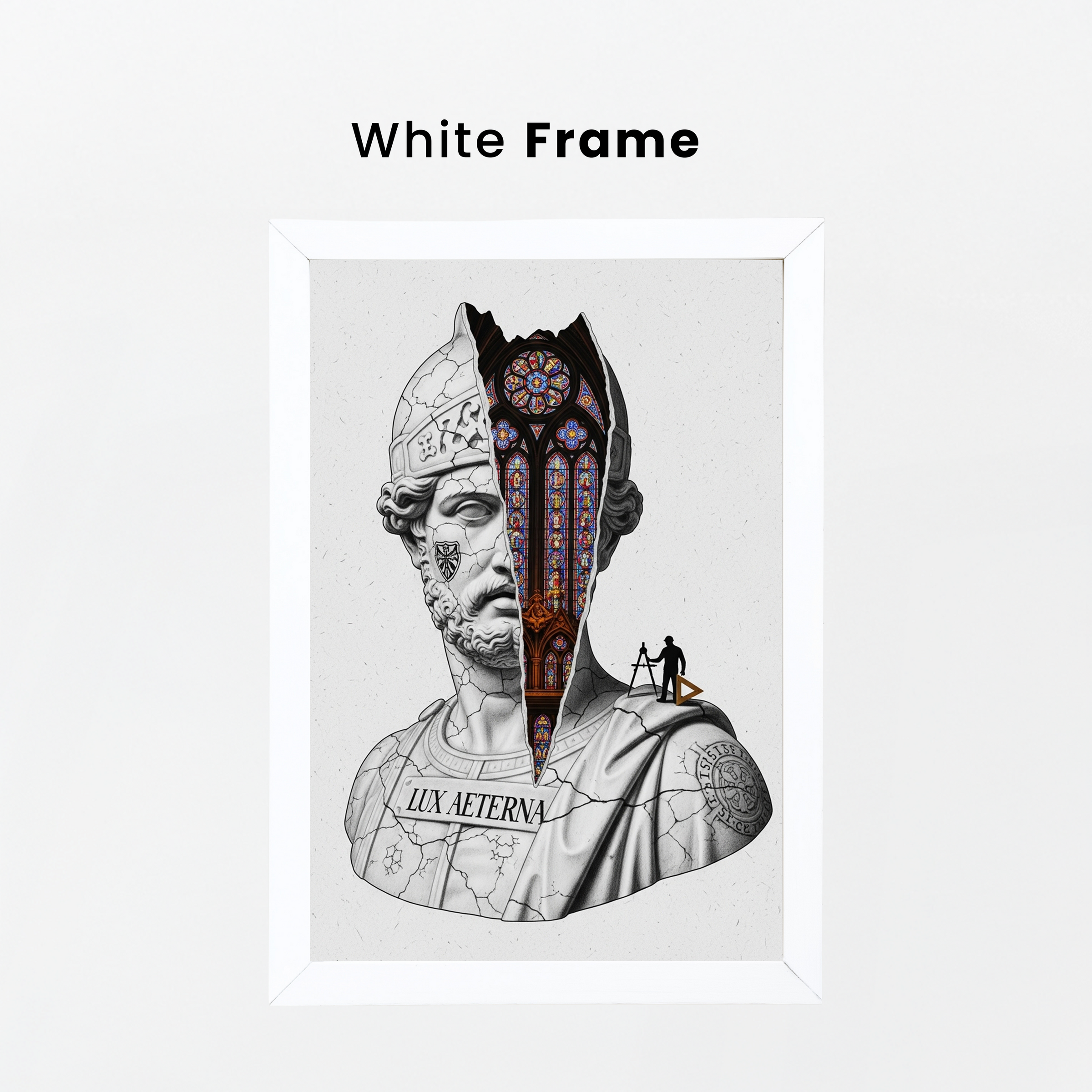 Lux Aeterna — Surreal Roman Bust Wall Art Print