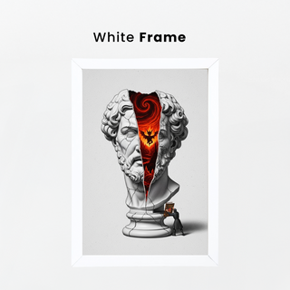 Inferno — Surreal Zeus Bust Wall Art Print