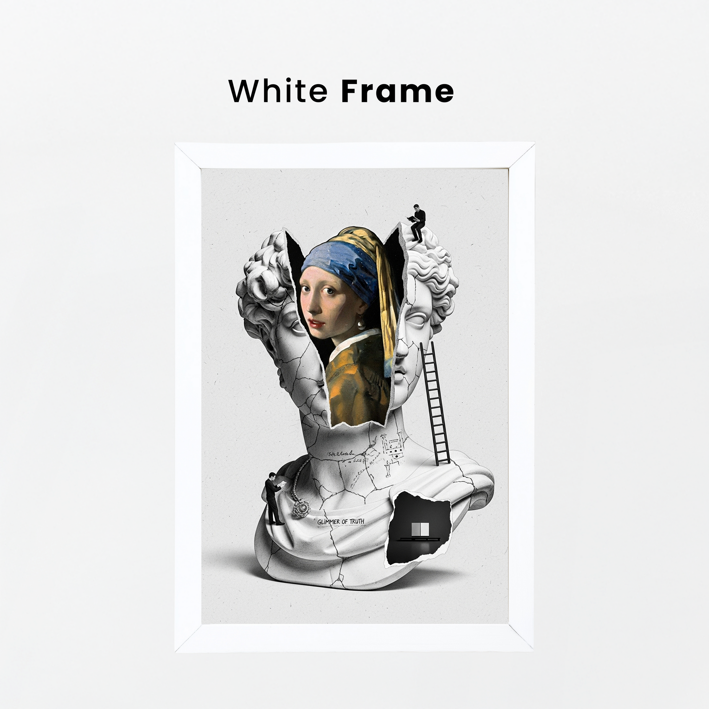 Glimmer of Truth — Vermeer's Girl with a Pearl Earring Wall Art Print