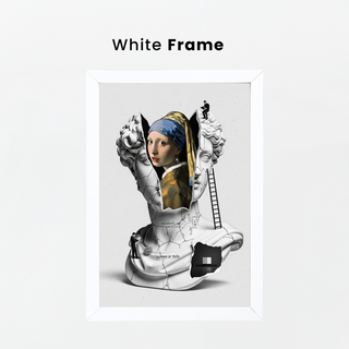 Glimmer of Truth — Vermeer's Girl with a Pearl Earring Wall Art Print