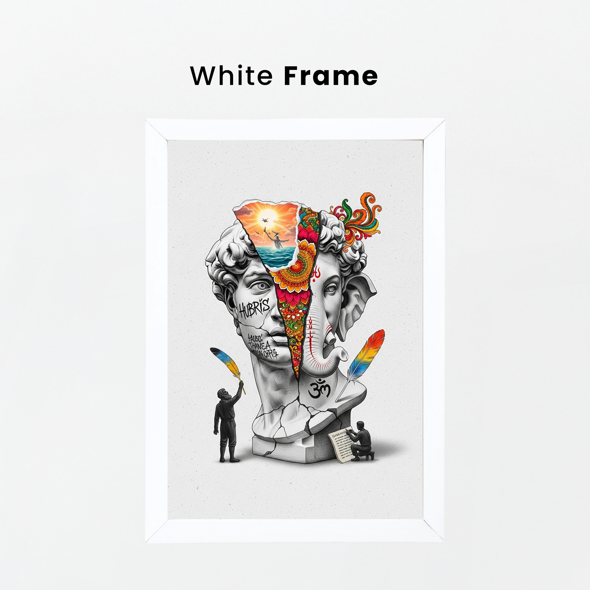Hubris & Ganesha — Surreal David Bust Wall Art Print