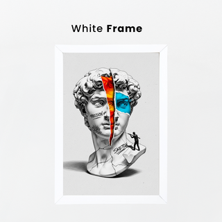 Precision & Sketch — Surreal David Bust Wall Art Print