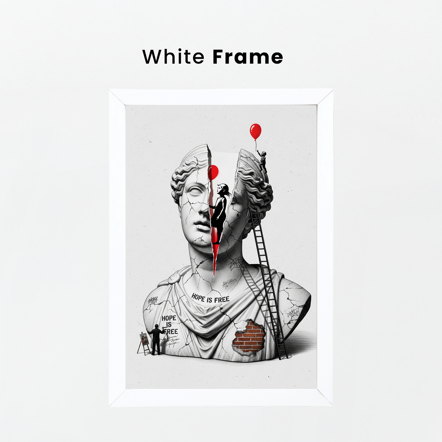 Hope is Free: Banksy Tablo Boyutlarında ve Yüksek Kaliteli Poster