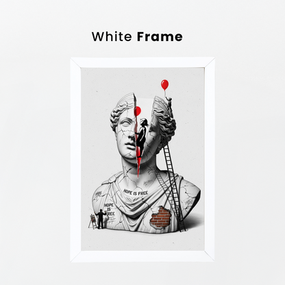 Hope is Free: Banksy Tablo Boyutlarında ve Yüksek Kaliteli Poster