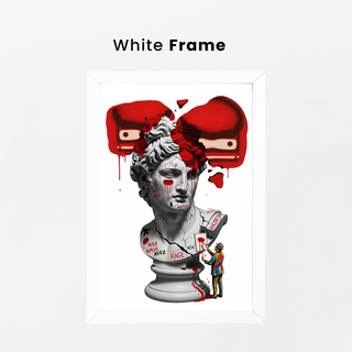 Rage Boxer — Surreal Apollo Bust Wall Art Print