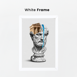 Logos Parthenon — Surreal Philosopher Bust Wall Art Print
