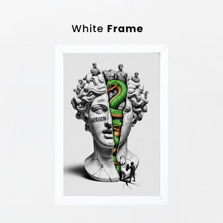 Gorgon Medusa — Surreal Apollo Bust Wall Art Print