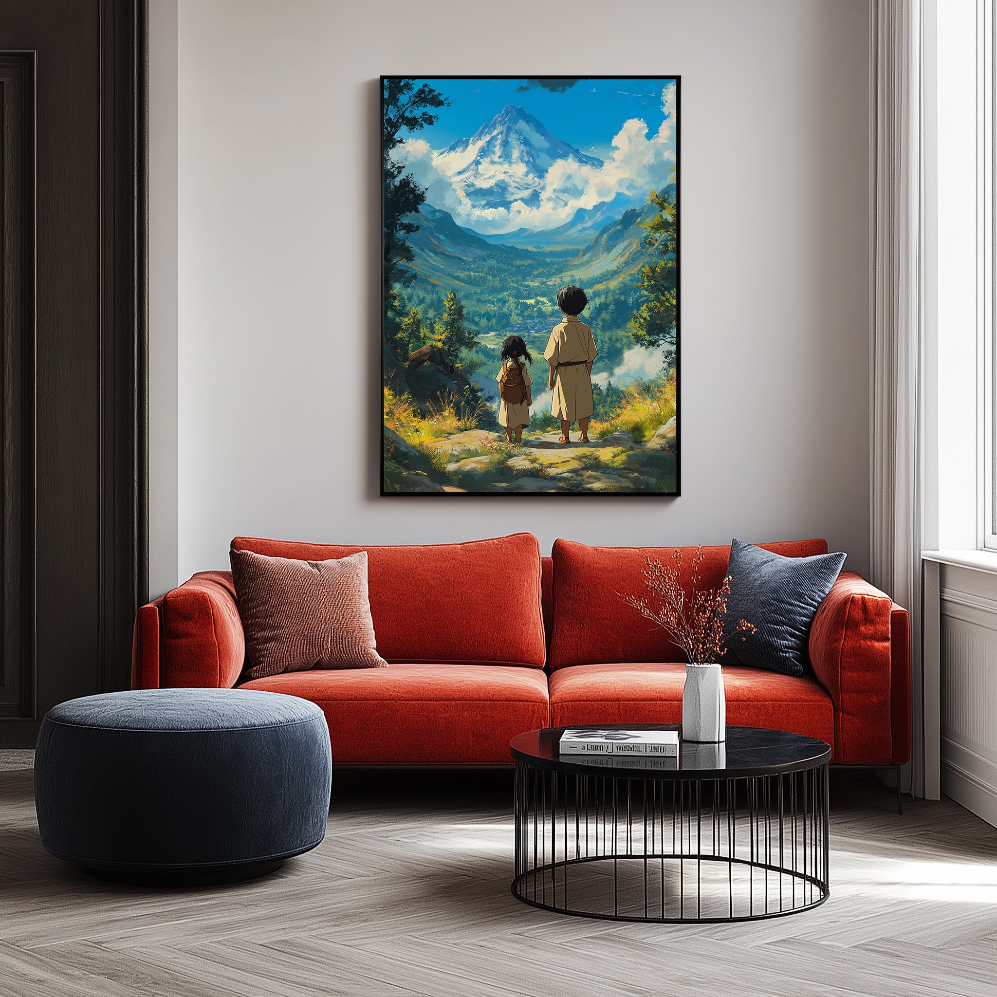 Beyond the Mountain Wall Art Print — Landscape Wanderlust Poster