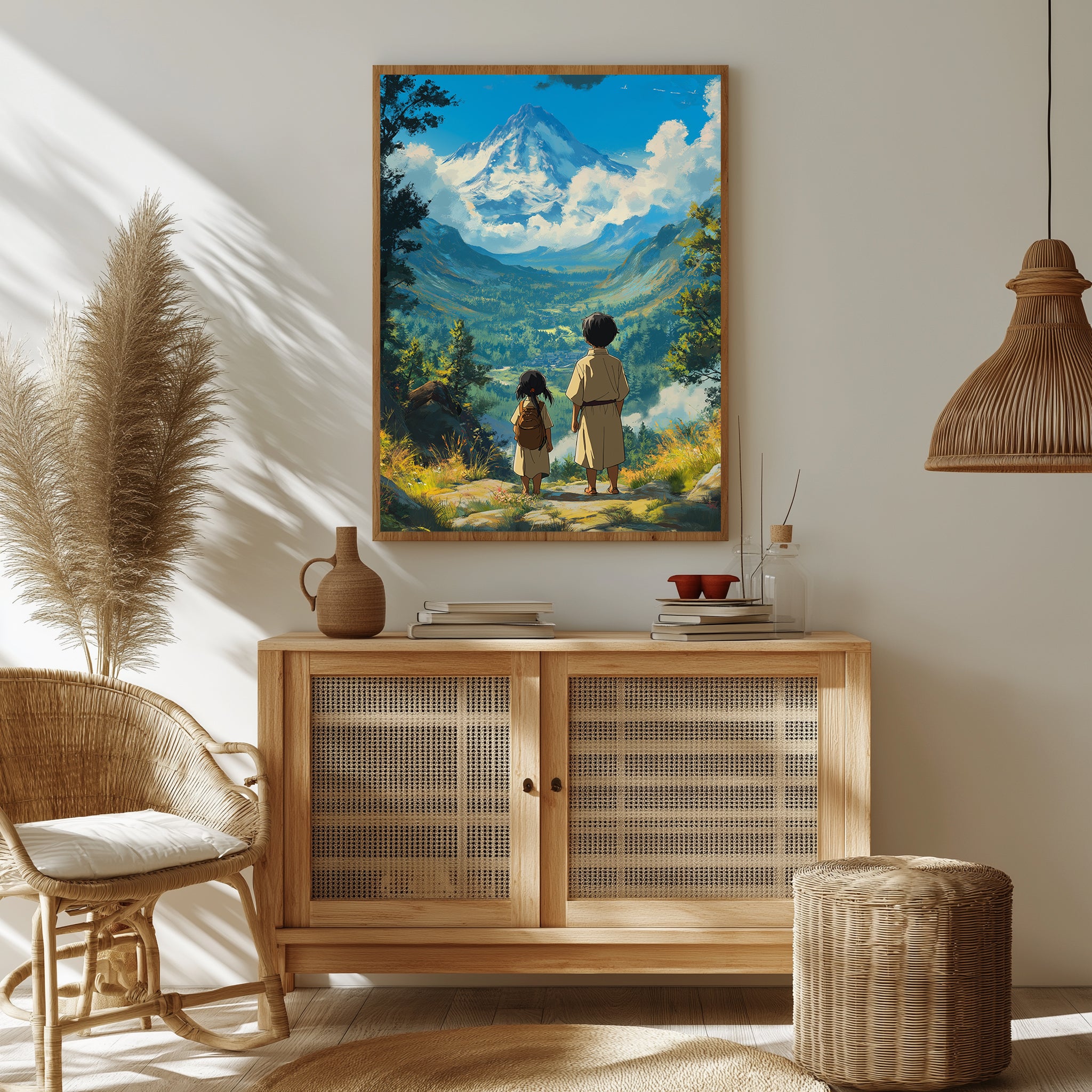 Beyond the Mountain Wall Art Print — Landscape Wanderlust Poster