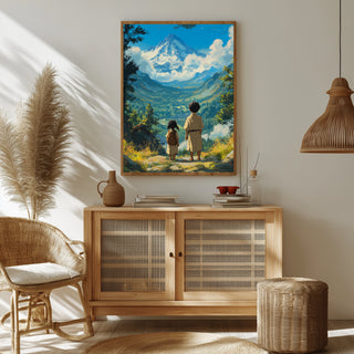 Beyond the Mountain Wall Art Print — Landscape Wanderlust Poster