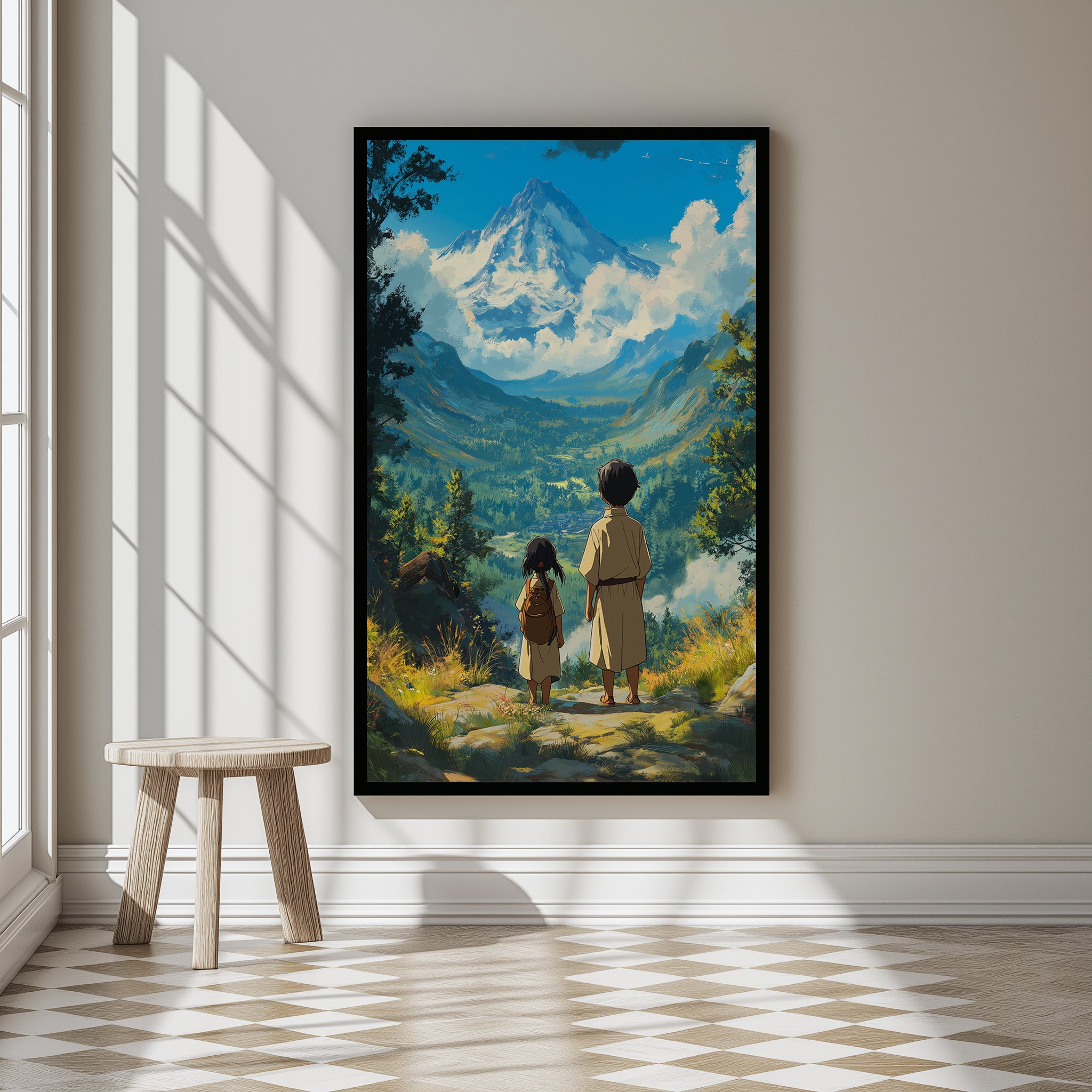 Beyond the Mountain Wall Art Print — Landscape Wanderlust Poster