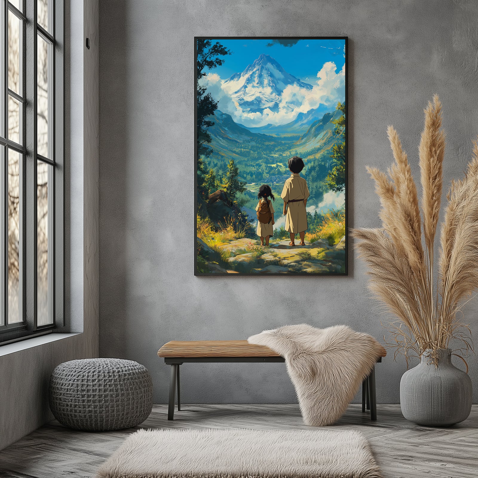 Beyond the Mountain Wall Art Print — Landscape Wanderlust Poster