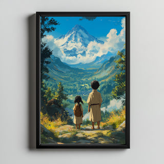 Beyond the Mountain Wall Art Print — Landscape Wanderlust Poster