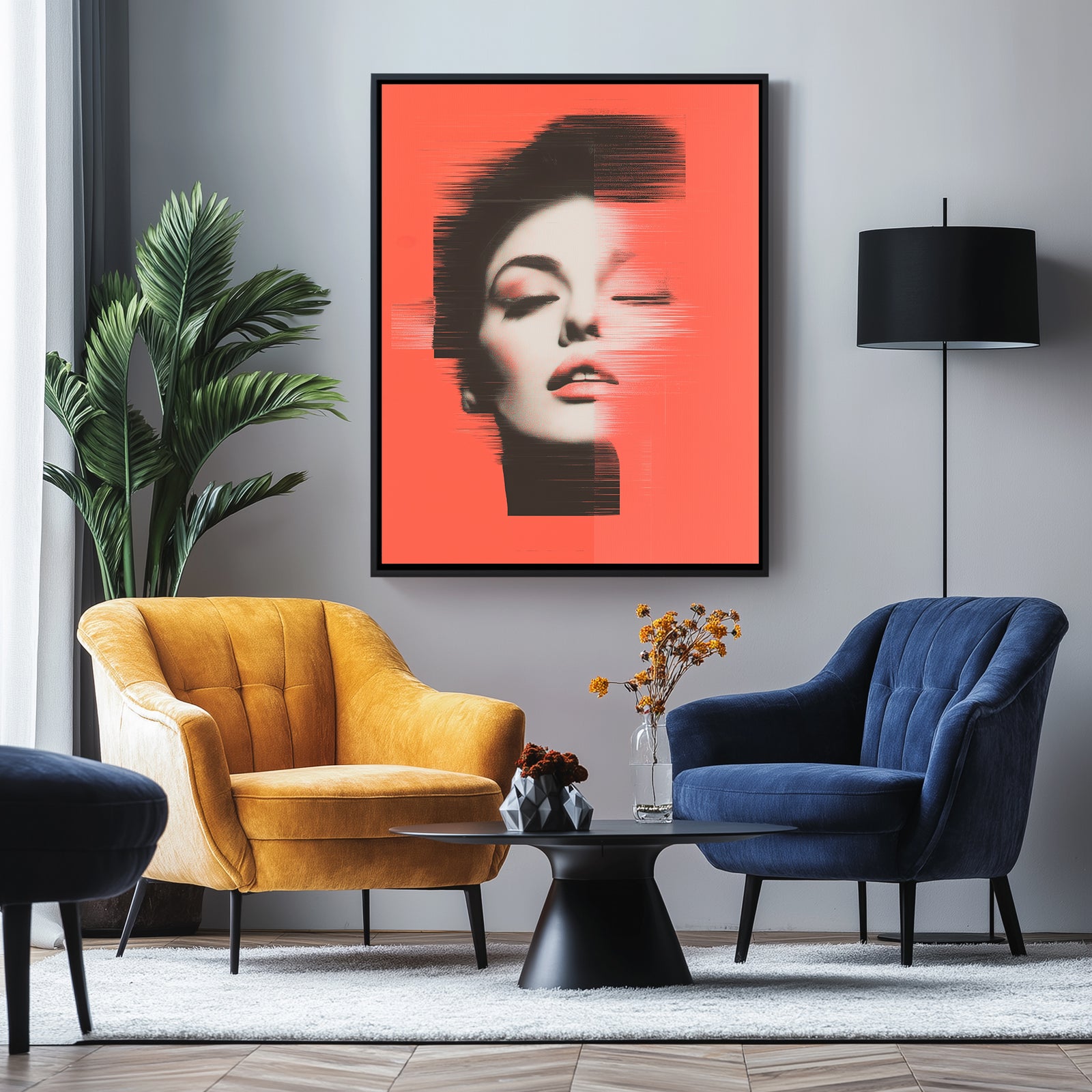 Vibrant Red Wall Art Print — Bold Statement Abstract Poster