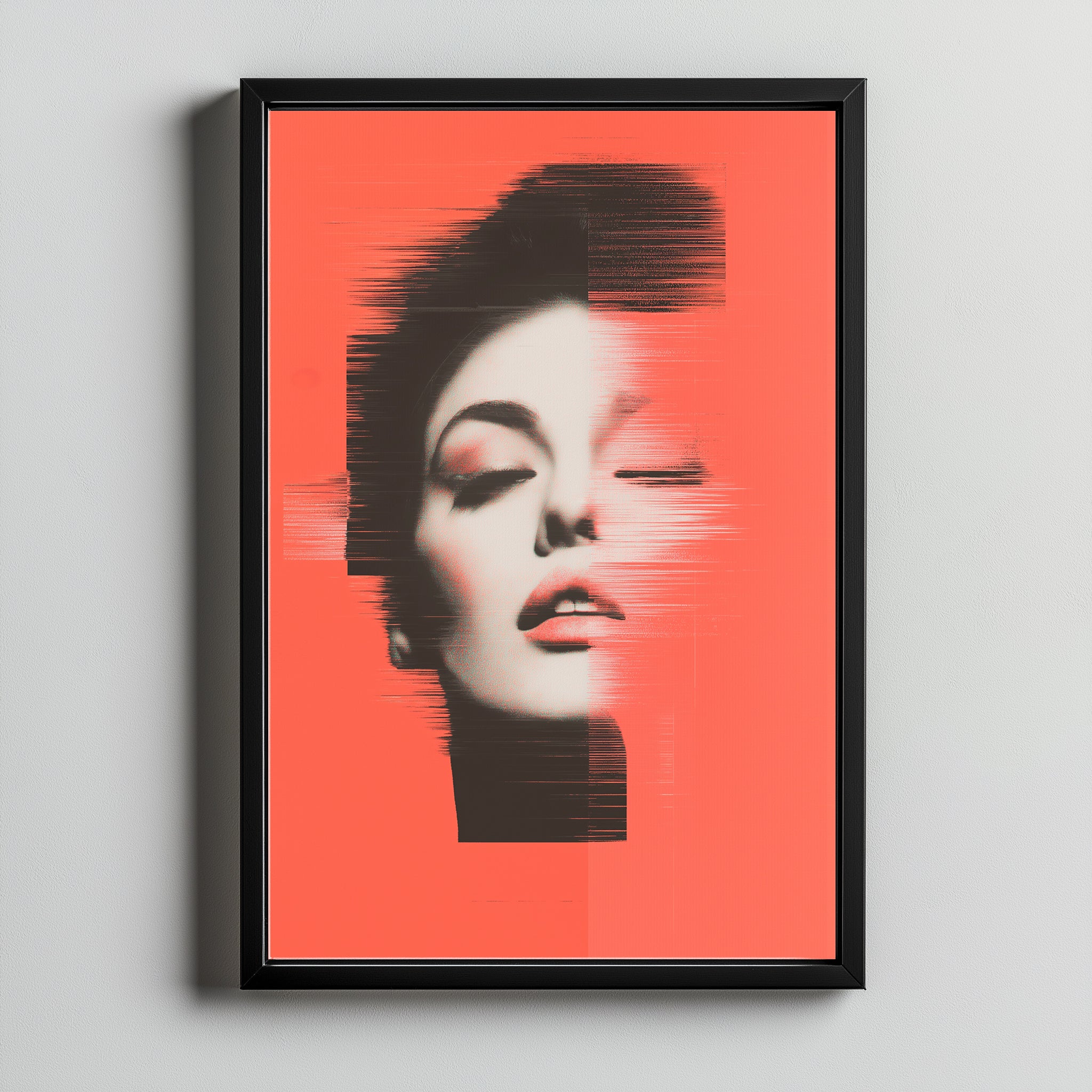 Vibrant Red Wall Art Print — Bold Statement Abstract Poster